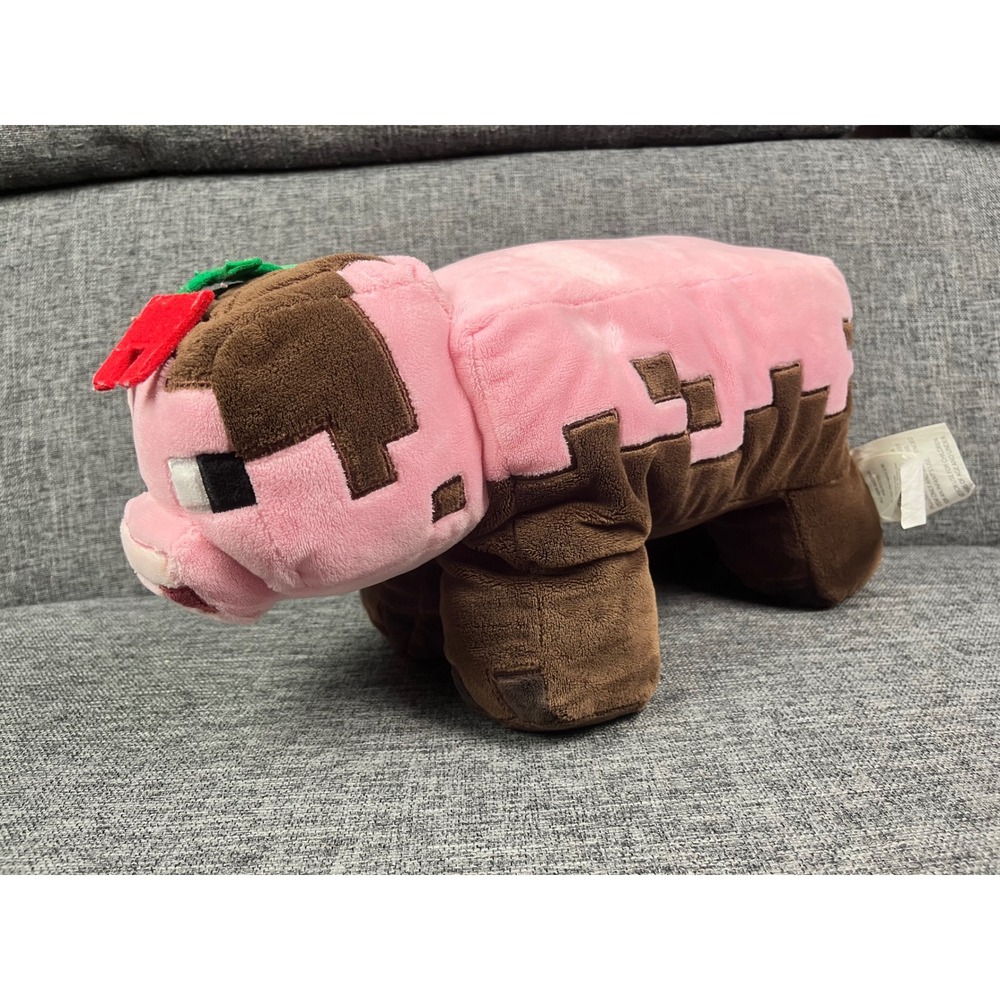 Minecraft Muddy Pig Plush Pillow Buddy 16 Inch Pink Brown Jay Franco 2020